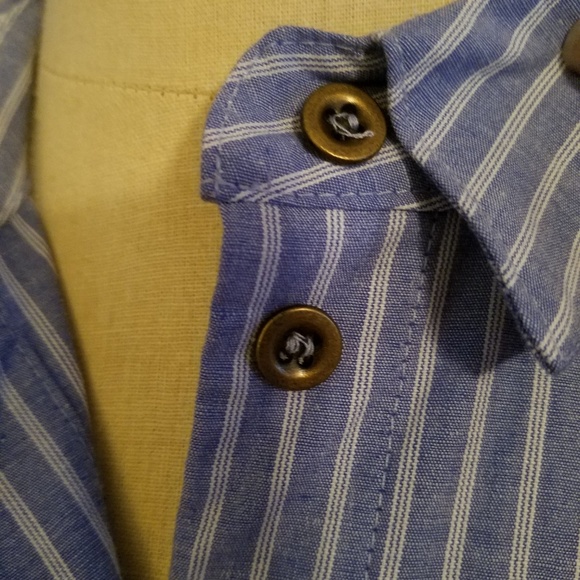 Fitted Long Sleeved Collared Dress Classic Blue - Picture 4 of 7